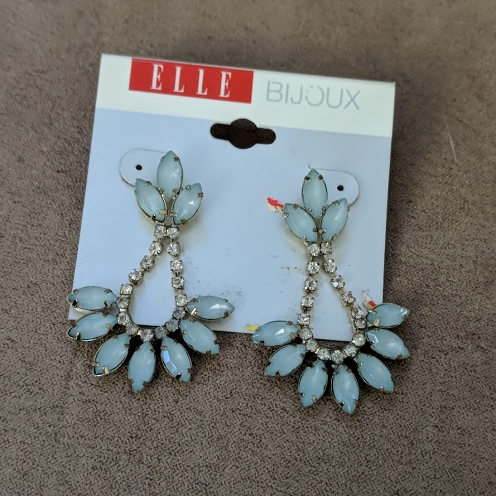 Blue sparkle earrings
